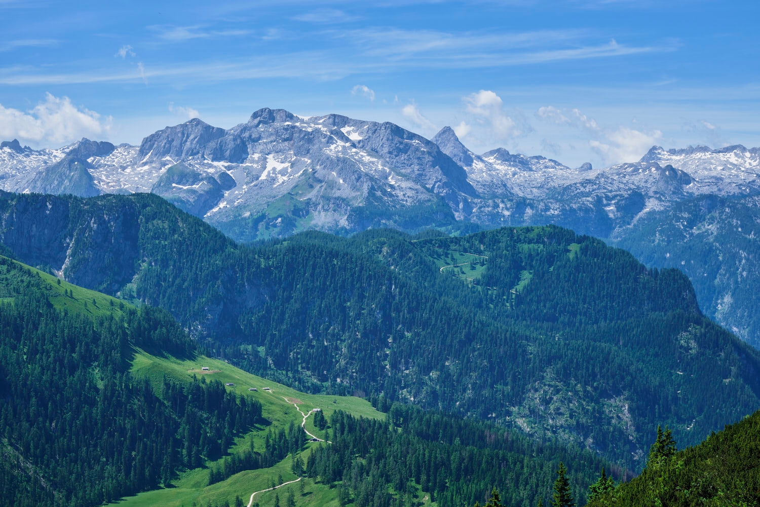 The view at the nearest mountains